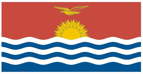 KIRIBATI Vinyl International Flag DECAL Sticker MADE IN THE USA F259 - Winter Park Products