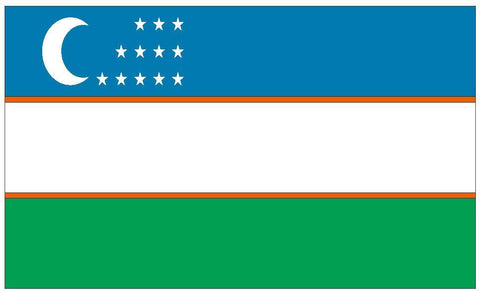 UZBEKISTAN Vinyl International Flag DECAL Sticker MADE IN THE USA F543 - Winter Park Products