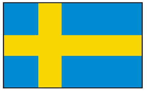 SWEDEN Vinyl International Flag DECAL Sticker MADE IN THE USA F486 - Winter Park Products