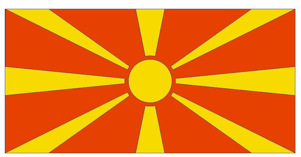 MACEDONIA Vinyl International Flag DECAL Sticker MADE IN THE USA F292 - Winter Park Products