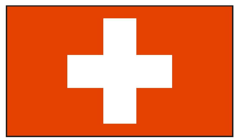 SWITZERLAND Vinyl International Flag DECAL Sticker MADE IN THE USA F487 - Winter Park Products