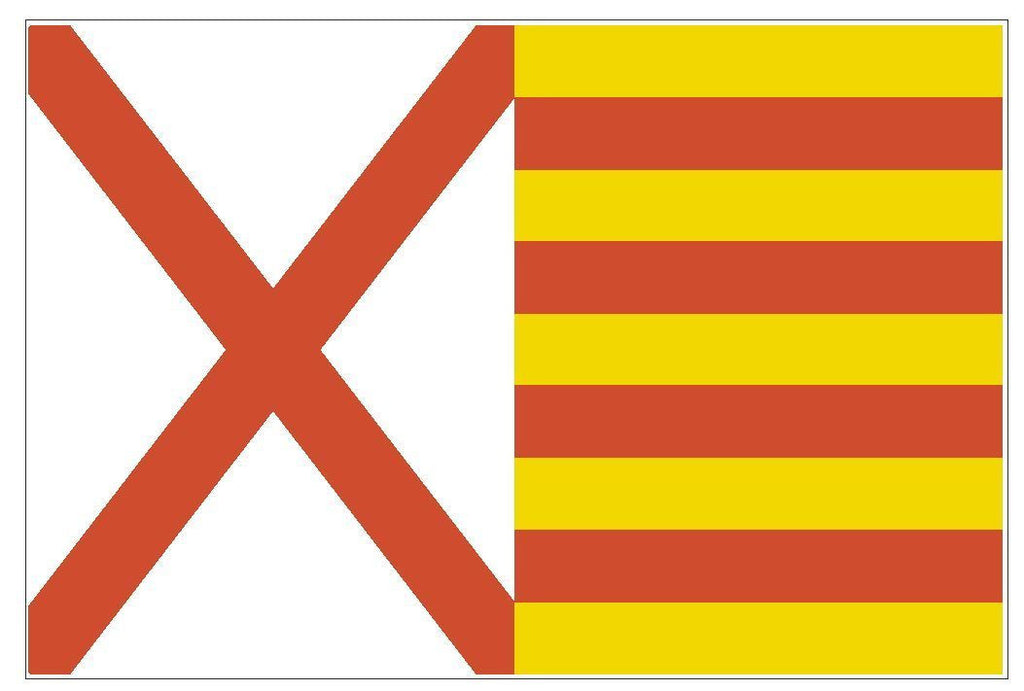 HOSPITALET DE LLOBREGAT Vinyl International Flag DECAL Sticker MADE IN USA F214 - Winter Park Products