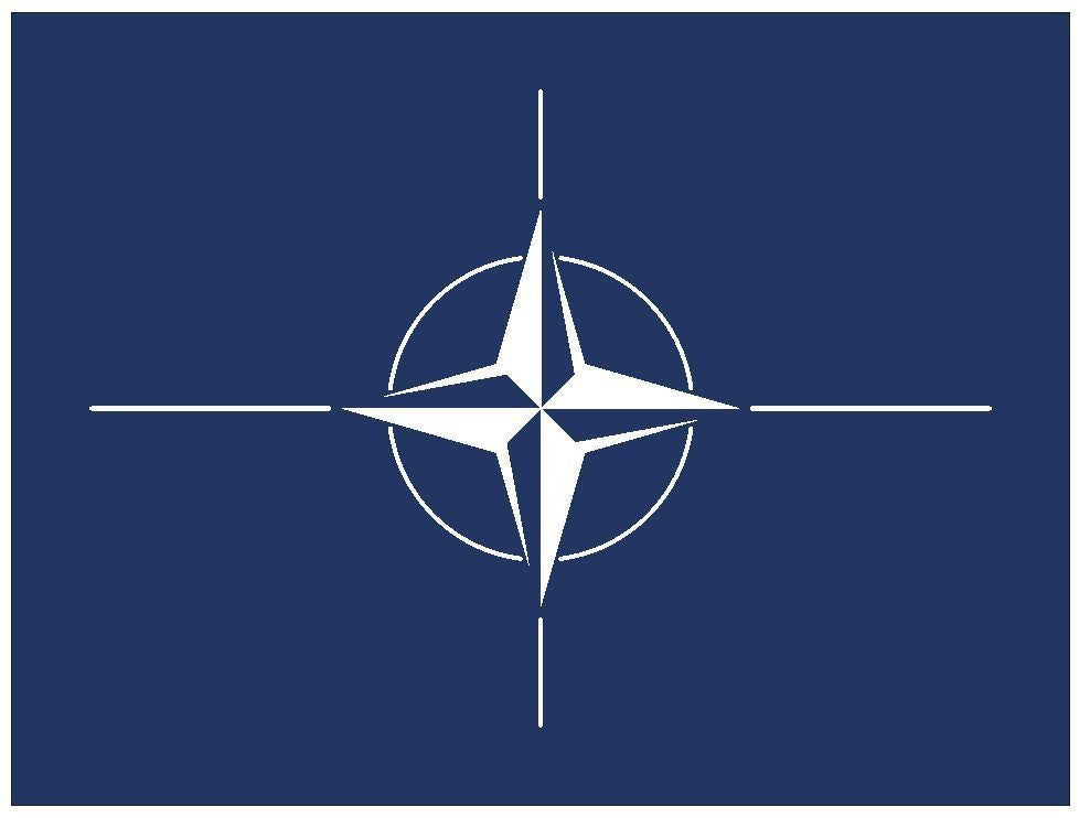 NATO Vinyl International Flag DECAL Sticker MADE IN THE USA F333 - Winter Park Products