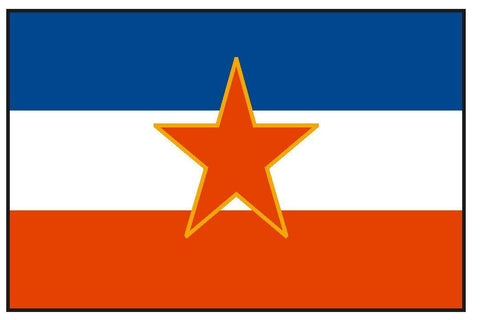 YUGOSLAVIA Vinyl International Flag DECAL Sticker MADE IN USA F562 - Winter Park Products