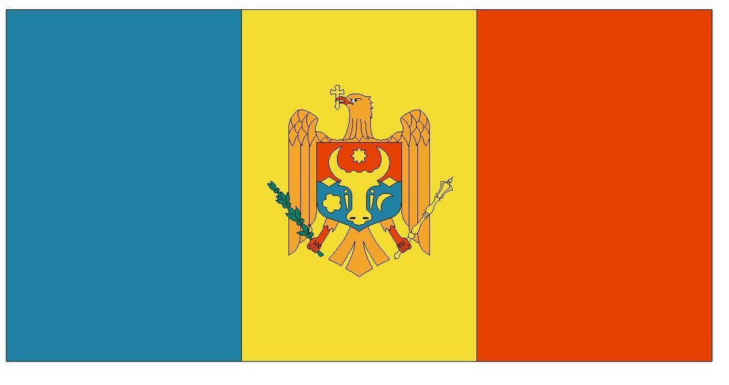 MOLDOVA Vinyl International Flag DECAL Sticker MADE IN THE USA F314 - Winter Park Products