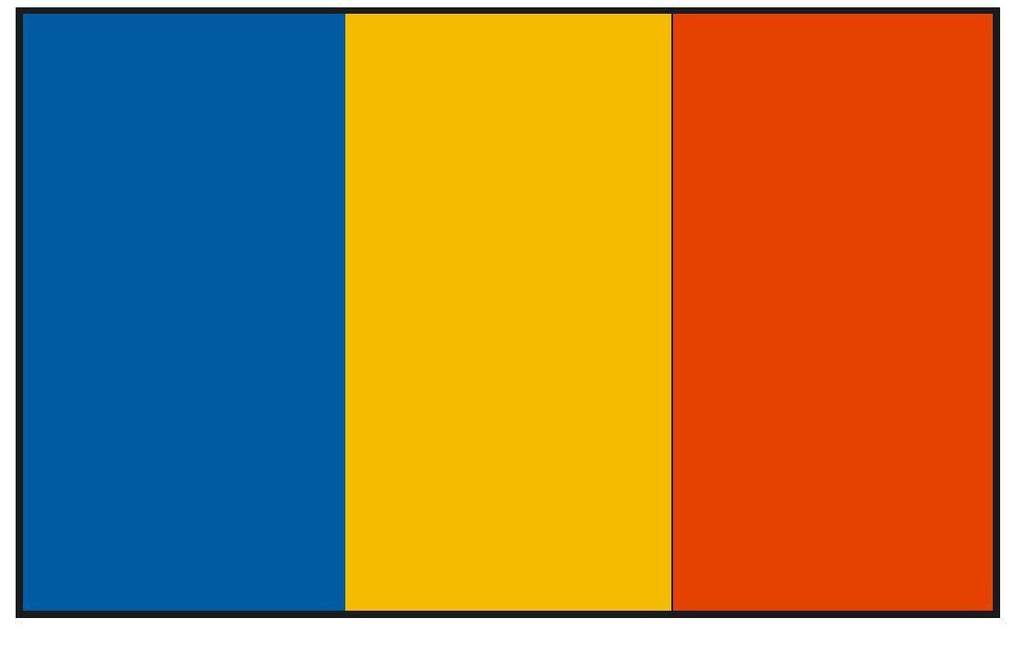 ROMANIA Vinyl International Flag DECAL Sticker MADE IN THE USA F422 - Winter Park Products