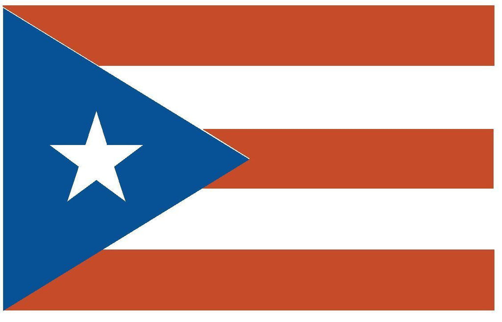 PUERTO RICO Vinyl International Flag DECAL Sticker MADE IN THE USA F405 - Winter Park Products