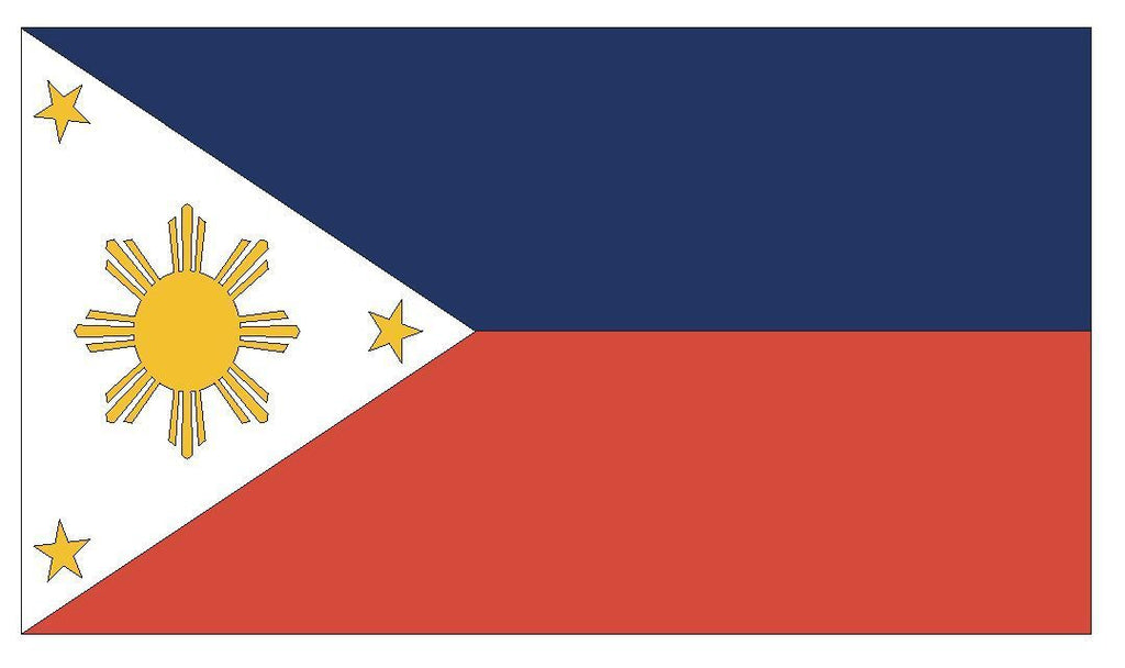 PHILIPPINES Vinyl International Flag DECAL Sticker MADE IN THE USA F394 - Winter Park Products