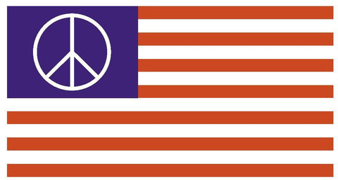 US PEACE MOVEMENT Flag Sticker Decal MADE IN THE USA F534 - Winter Park Products