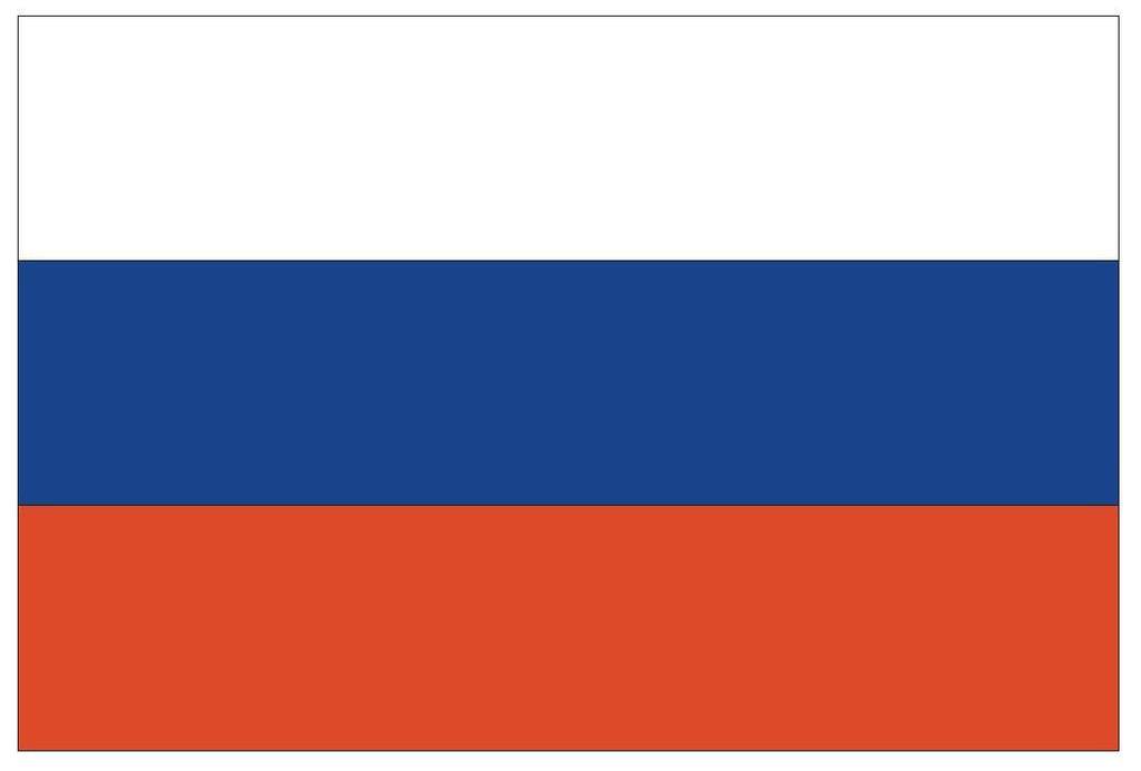 RUSSIA Vinyl International Flag DECAL Sticker MADE IN THE USA F425 - Winter Park Products