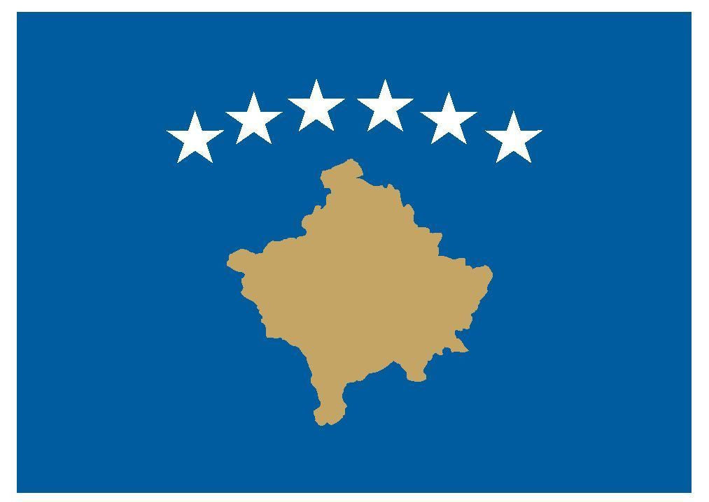 KOSOVO Vinyl International Flag DECAL Sticker MADE IN THE USA F260 - Winter Park Products