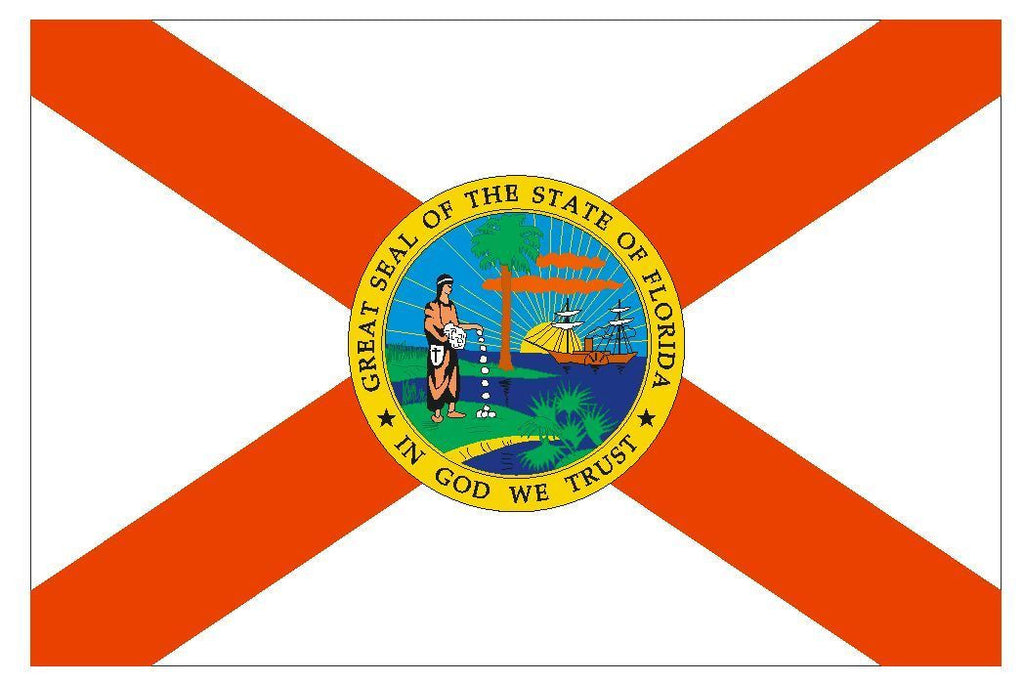 FLORIDA Vinyl State Flag DECAL Sticker MADE IN THE USA F168 - Winter Park Products