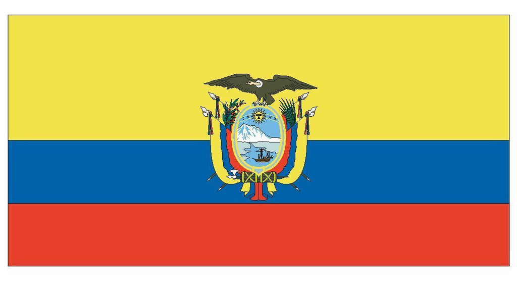 ECUADOR Vinyl International Flag DECAL Sticker MADE IN THE USA F147 - Winter Park Products
