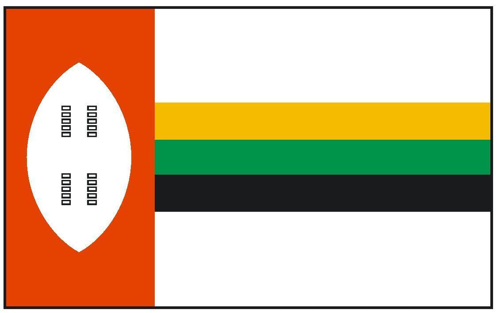 KWAZULU Vinyl International Flag DECAL Sticker MADE IN THE USA F268 - Winter Park Products