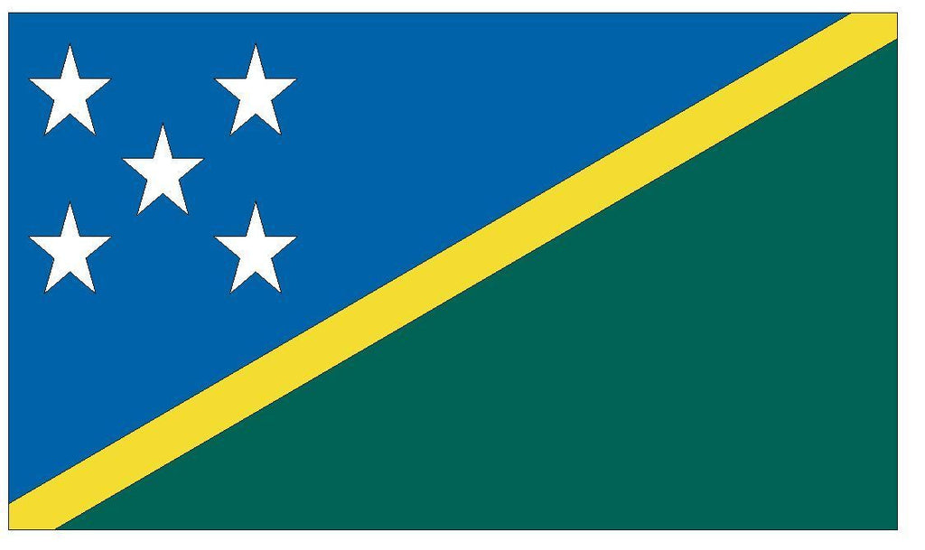 SOLOMON ISLANDS Vinyl International Flag DECAL Sticker MADE IN THE USA F462 - Winter Park Products