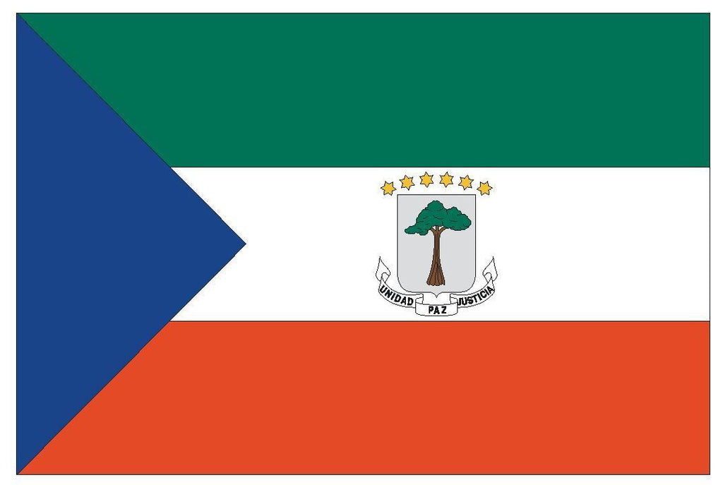 EQUATORIAL GUINEA Vinyl International Flag DECAL Sticker MADE IN THE USA F153 - Winter Park Products