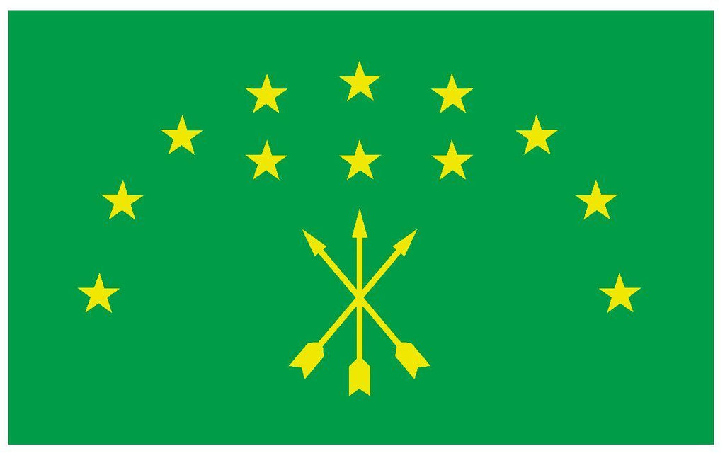 ADYGEYA Vinyl Flag DECAL Sticker MADE IN USA FREE SHIPPING F07 - Winter Park Products