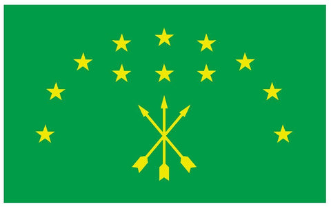 ADYGEYA Vinyl Flag DECAL Sticker MADE IN USA FREE SHIPPING F07 - Winter Park Products