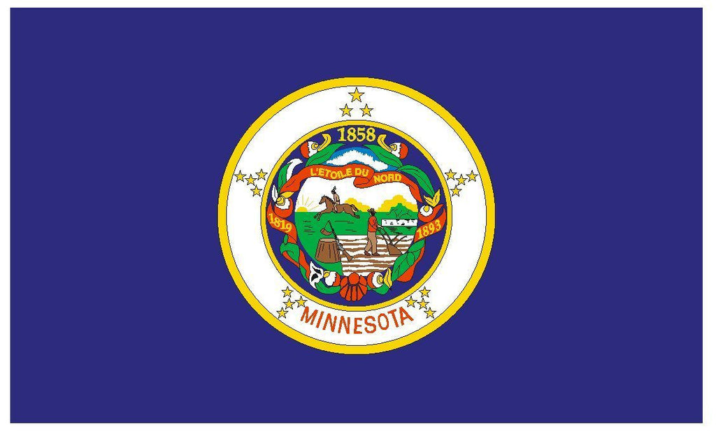MINNESOTA Vinyl State Flag DECAL Sticker MADE IN THE USA F311 - Winter Park Products