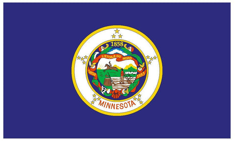 MINNESOTA Vinyl State Flag DECAL Sticker MADE IN THE USA F311 - Winter Park Products