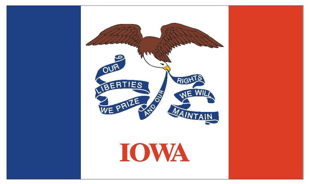 IOWA Vinyl State Flag DECAL Sticker MADE IN THE USA F231 - Winter Park Products