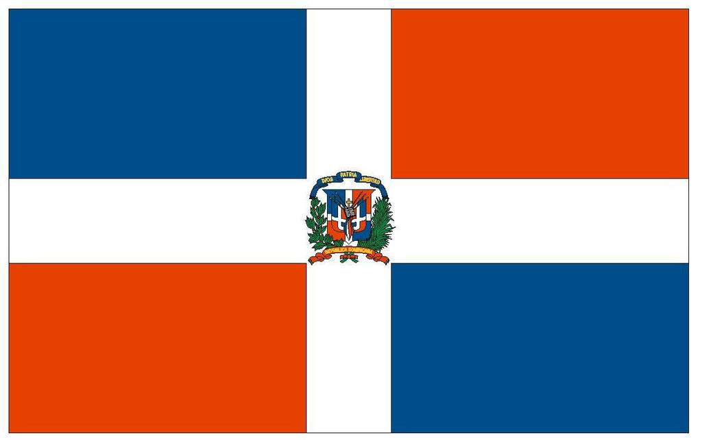 DOMINICAN REPUBLIC Vinyl International Flag DECAL Sticker MADE IN THE USA F139 - Winter Park Products