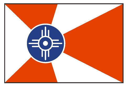 WICHITA Kansas Vinyl City Flag DECAL Sticker MADE IN THE USA F554 - Winter Park Products