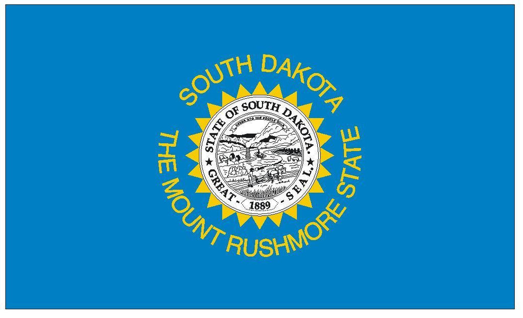 SOUTH DAKOTA Vinyl State Flag DECAL Sticker MADE IN THE USA F472 - Winter Park Products
