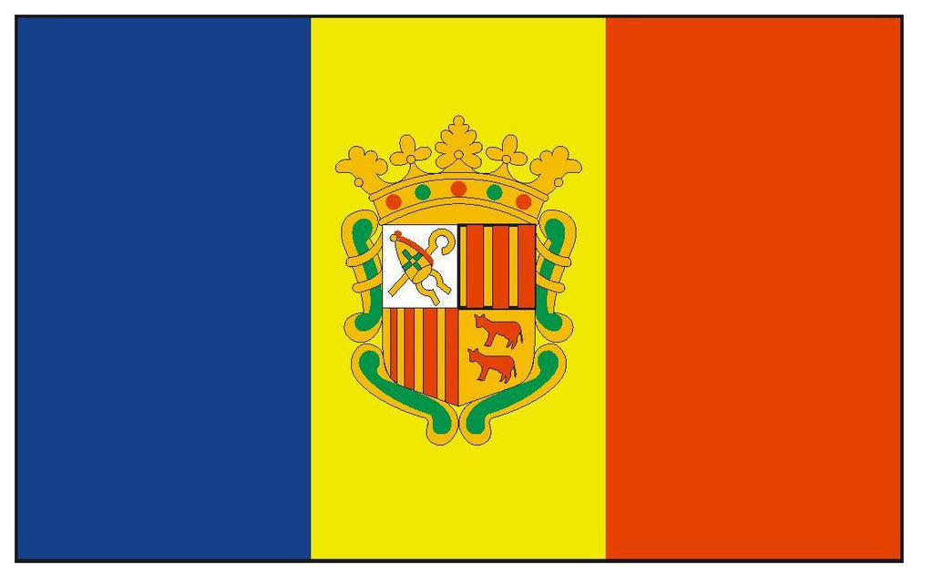 ANDORRA Flag Vinyl International Flag DECAL Sticker MADE IN USA F24 - Winter Park Products