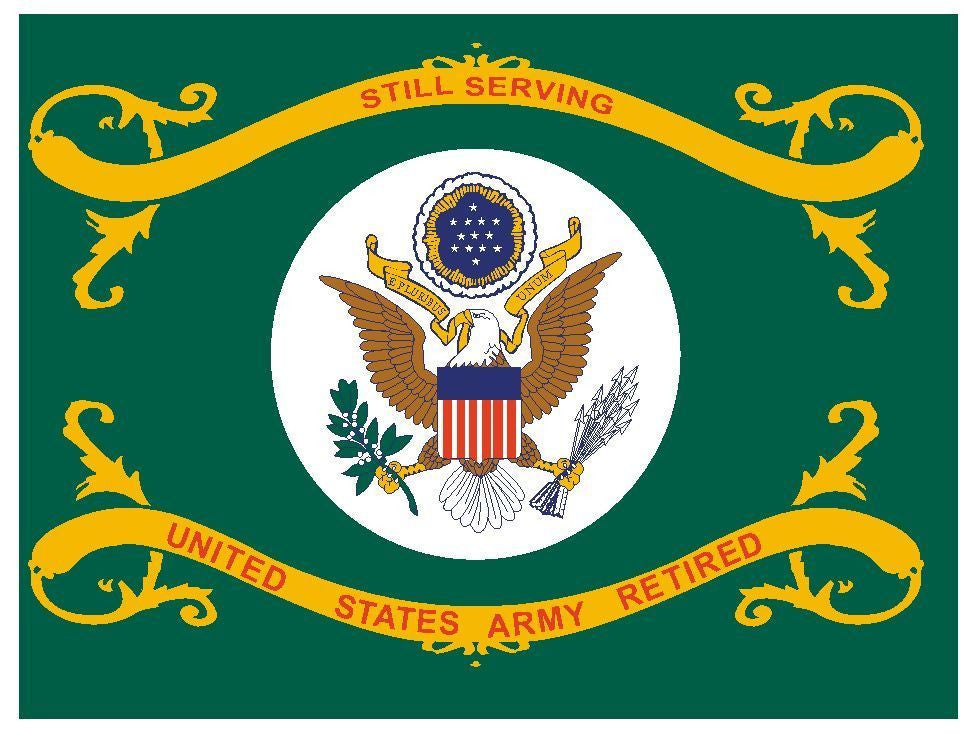 United States Army Retired Vinyl Military Flag DECAL Sticker MADE IN USA F588 - Winter Park Products