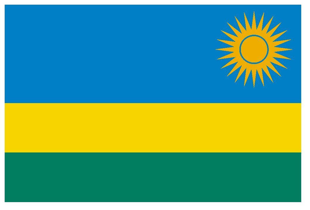 RWANDA Vinyl International Flag DECAL Sticker MADE IN THE USA F426 - Winter Park Products