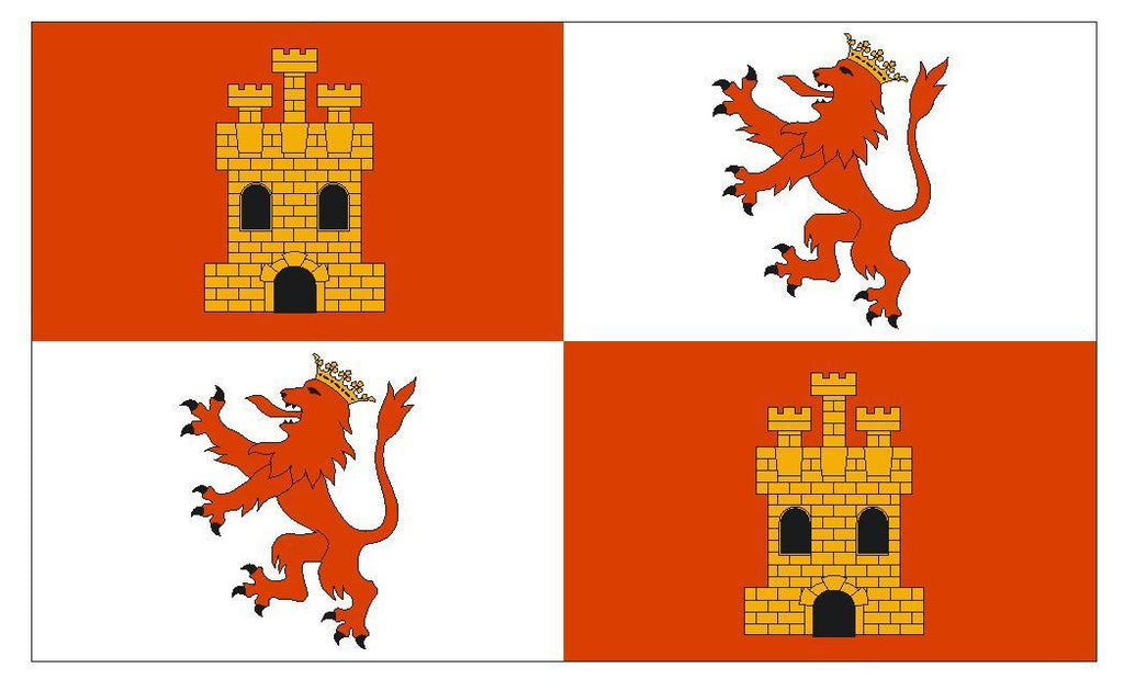 Royal Standard Spain Flag Vinyl DECAL Sticker MADE IN THE USA F605 - Winter Park Products