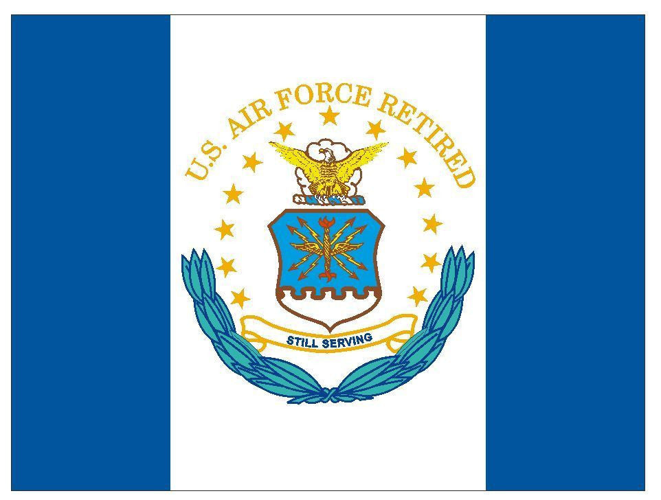 United States Air Force Retired Vinyl Military Flag DECAL Sticker USA MADE F586 - Winter Park Products