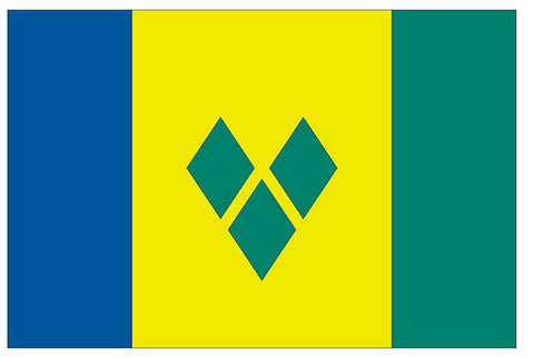 SAINT VINCENT & THE GRENADINE Vinyl International Flag DECAL Sticker F434 - Winter Park Products