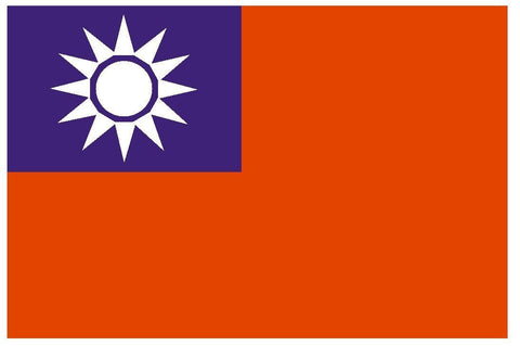 TAIWAN Vinyl International Flag DECAL Sticker MADE IN THE USA F490 - Winter Park Products