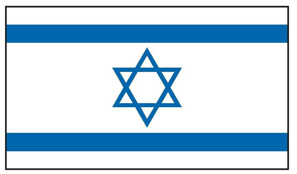 ISRAEL Vinyl International Flag DECAL Sticker MADE IN THE USA F238 - Winter Park Products