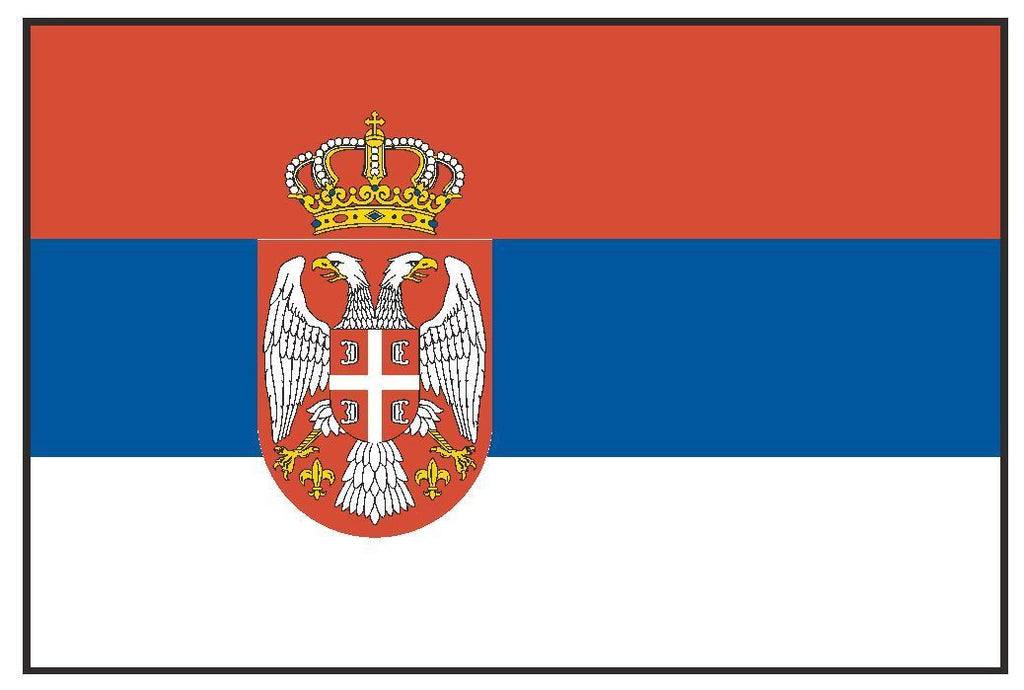 SERBIA & MONTENEGRO Vinyl International Flag DECAL Sticker MADE IN THE USA F452 - Winter Park Products