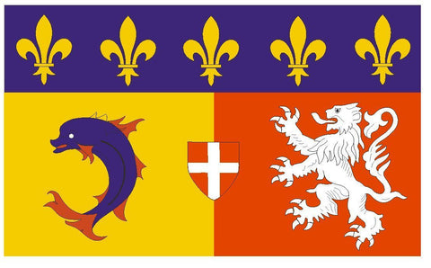 RHONE-ALPES Vinyl International Flag DECAL Sticker MADE IN THE USA F416 - Winter Park Products