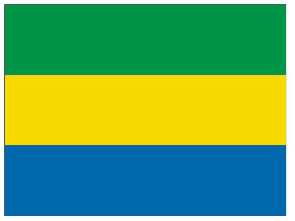 GABON Vinyl International Flag DECAL Sticker MADE IN THE USA F179 - Winter Park Products