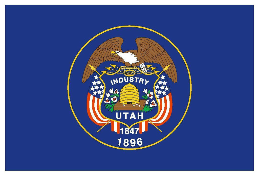 UTAH Vinyl State Flag DECAL Sticker MADE IN THE USA F542 - Winter Park Products