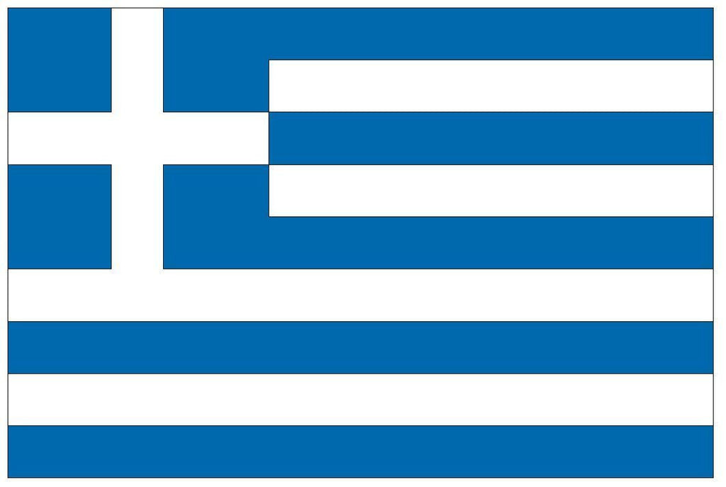 GREECE Vinyl International Flag DECAL Sticker MADE IN THE USA F195 - Winter Park Products