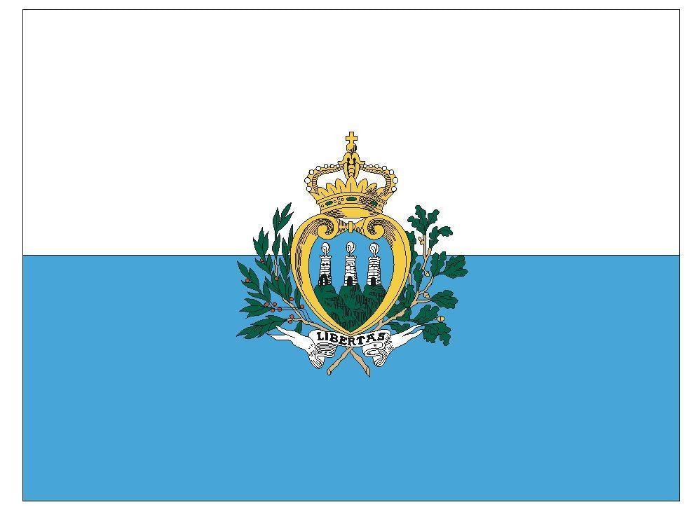 SAN MARINO Vinyl International Flag DECAL Sticker MADE IN THE USA F438 - Winter Park Products