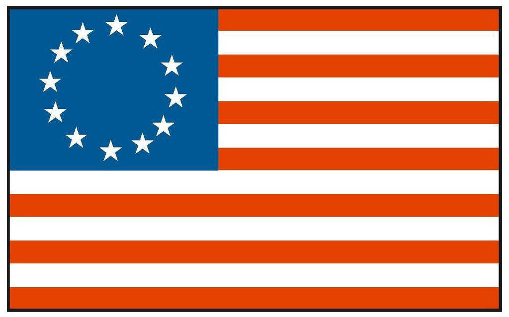 Historical BETSY ROSS Flag Sticker Decal F56 - Winter Park Products