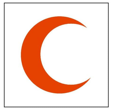 RED CRESCENT Vinyl International Flag DECAL Sticker MADE IN THE USA F411 - Winter Park Products