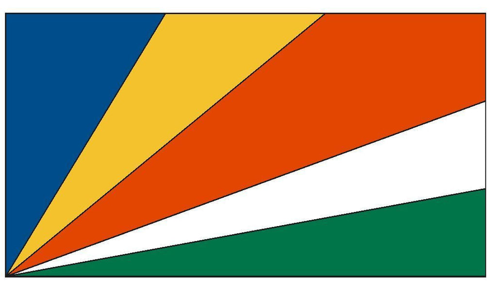 SEYCHELLES Vinyl International Flag DECAL Sticker MADE IN THE USA F454 - Winter Park Products