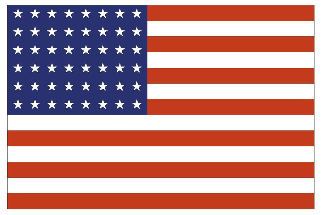 United States Historic 48 Star Flag Sticker Decal MADE IN USA F594 - Winter Park Products