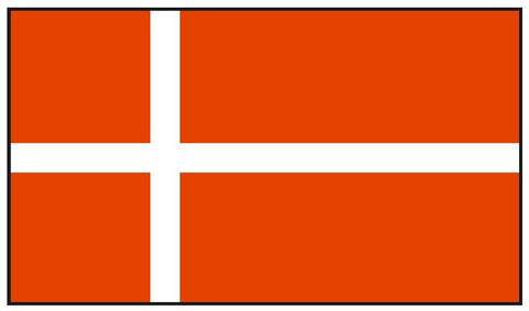 DENMARK Vinyl International Flag DECAL Sticker MADE IN THE USA F132 - Winter Park Products
