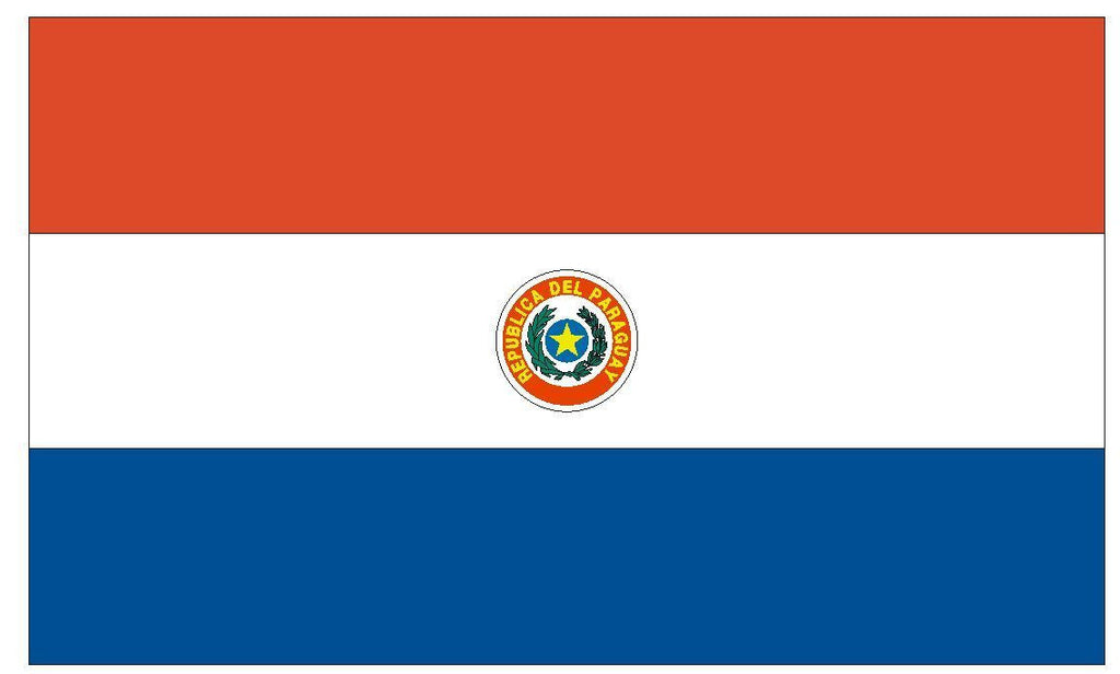 PARAGUAY Vinyl International Flag DECAL Sticker MADE IN THE USA F388 - Winter Park Products