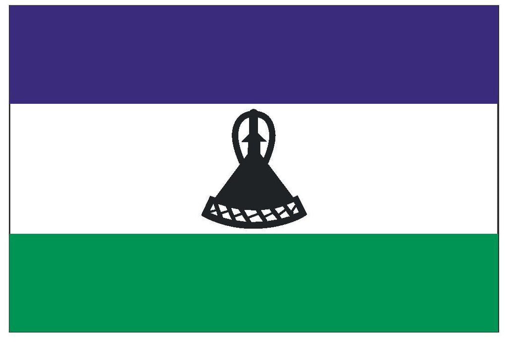 LESOTHO Vinyl International Flag DECAL Sticker MADE IN THE USA F278 - Winter Park Products