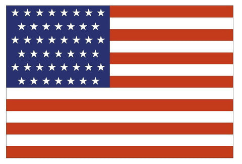 United States Historic 45 Star Flag Sticker Decal MADE IN USA F595 - Winter Park Products
